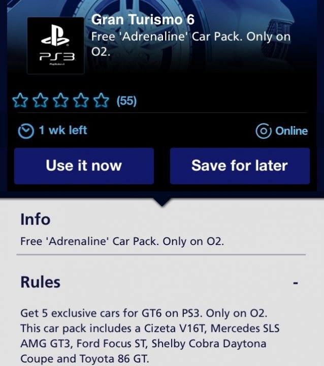 Gran Turismo 6: Adrenaline Car Pack - PS3.  - Page 1 - Video Games - PistonHeads