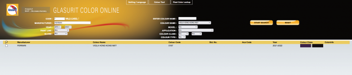 Any Viola Hong Kong owners here - Need a favour please - Page 1 - Ferrari V8 - PistonHeads UK - The image shows a screenshot of a computer screen displaying a webpage with a color palette. The website appears to be related to colors, as indicated by the title "CUSTOM COLORS" and the options to select different shades of blue, yellow, green, red, and purple. There's also a section titled "Custom Colors," suggesting that users can create or choose specific hues for various purposes. The color palette is presented in a rectangular shape, with each color being represented by a small square. At the bottom of the image, there's a text box where users can presumably enter their choice of colors, but it's not clear from this screenshot how to interact with that feature.