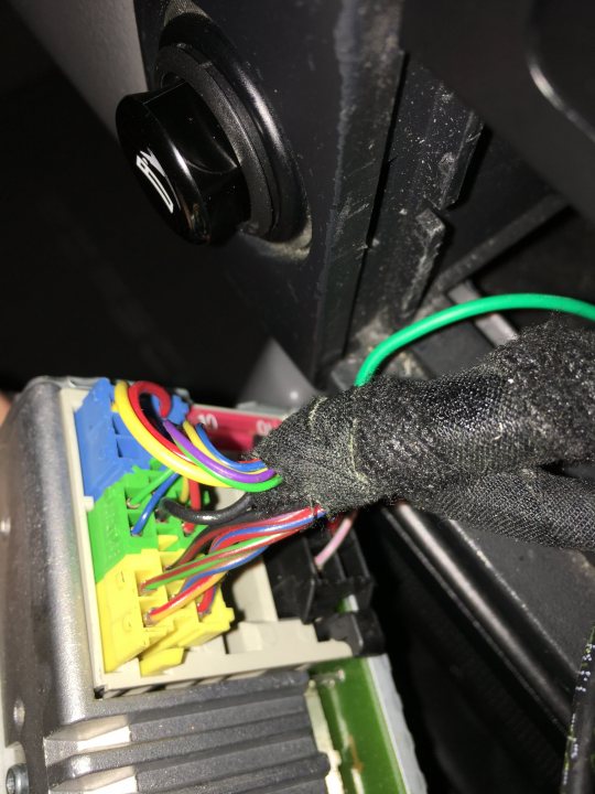 Wires at back of radio..