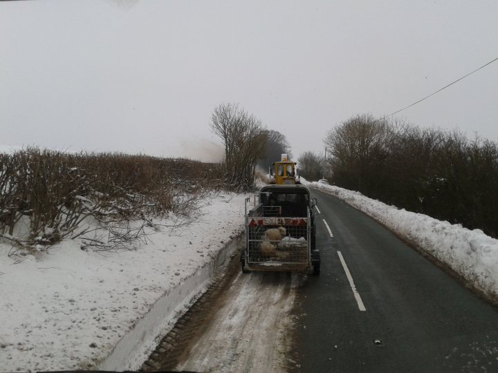 A semi truck driving down a snowy road - Pistonheads