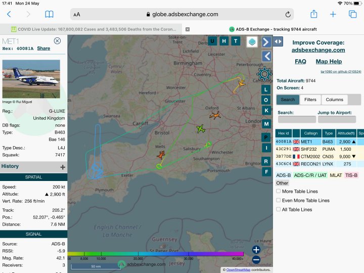 Cool things seen on FlightRadar - Page 281 - Boats, Planes & Trains - PistonHeads UK