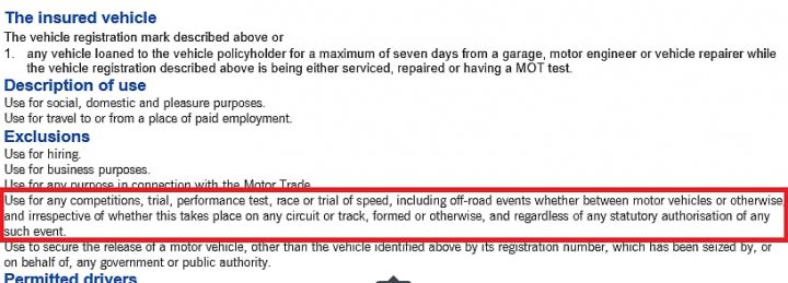 Trackdays potentially invalidating insurance policy - Page 2 - General Gassing - PistonHeads