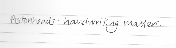 Pistonheads Handwriting