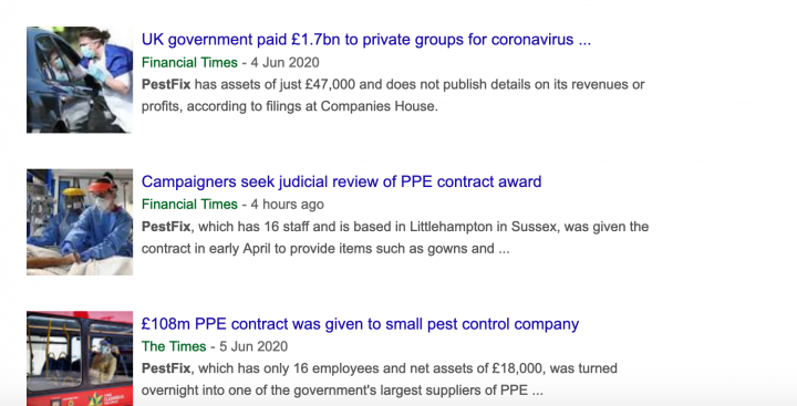 PPE contract for £108m given to 'Pestfix' - Page 1 - News, Politics & Economics - PistonHeads