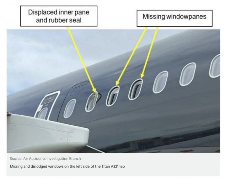 Titan A321NEO windows departure cause - Page 1 - Boats, Planes & Trains - PistonHeads UK