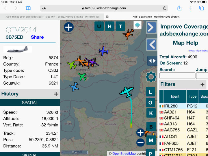 Cool things seen on FlightRadar - Page 164 - Boats, Planes & Trains - PistonHeads