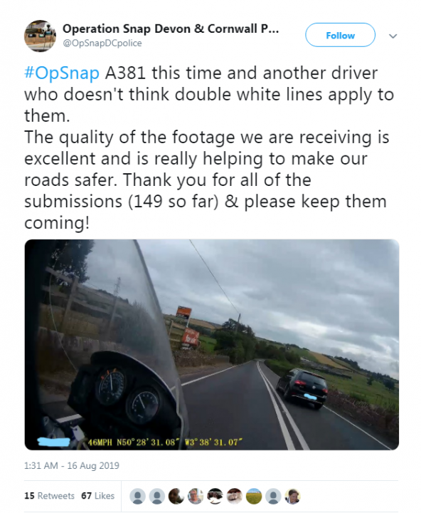 Operation Snap Devon & Cornwall Police Careless Driving? - Page 7 - Speed, Plod & the Law - PistonHeads