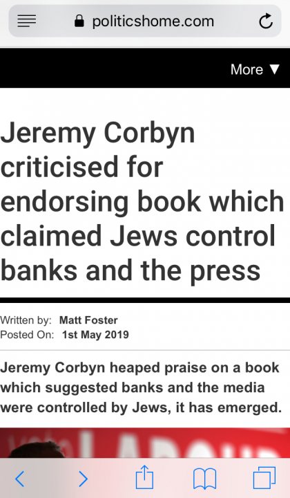 Are labour antisemitic? - Page 26 - News, Politics & Economics - PistonHeads