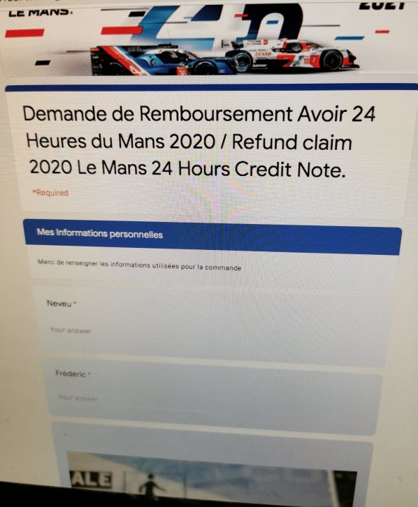 Refund link for credit note - Page 1 - Le Mans - PistonHeads UK