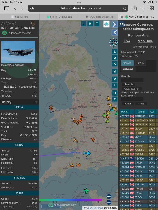 Cool things seen on FlightRadar - Page 424 - Boats, Planes & Trains - PistonHeads UK