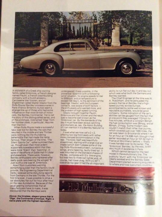 RE: Mulliner restores one-off 1939 Bentley Corniche - Page 1 - General Gassing - PistonHeads