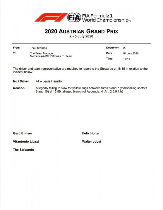 Official 2020 Austrian Grand Prix Thread  ***SPOILERS*** - Page 31 - Formula 1 - PistonHeads