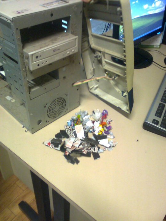 Computer Wire Inside Cpu Trash