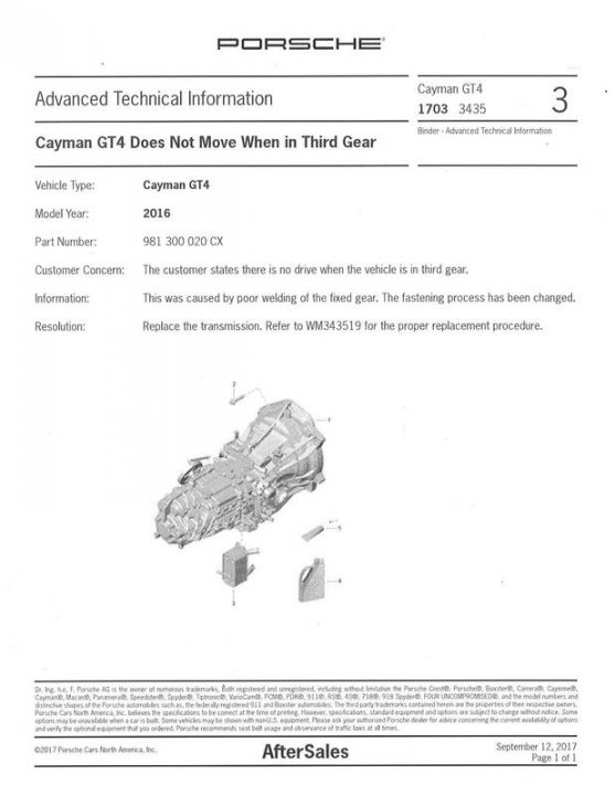 Recall for GT4 3rd gear issue? - Page 1 - Boxster/Cayman - PistonHeads