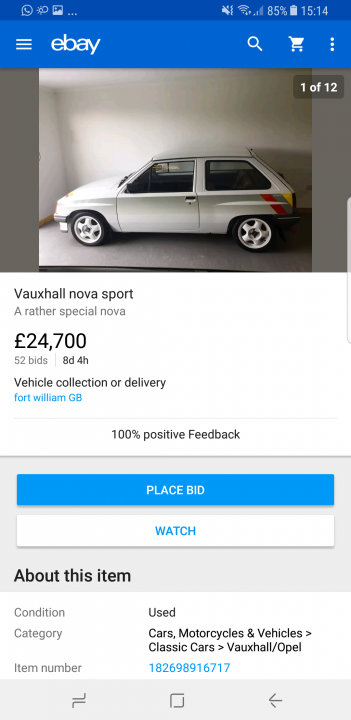Vauxhall Nova sport on ebay - Page 1 - General Gassing - PistonHeads