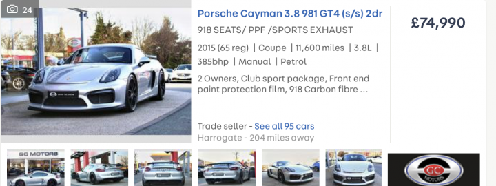 12 GT4's for sale on PistonHeads and growing - Page 397 - Boxster/Cayman - PistonHeads