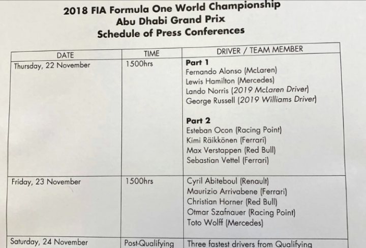 The Official 2018 Abu Dhabi GP *** Spoilers*** - Page 2 - Formula 1 - PistonHeads