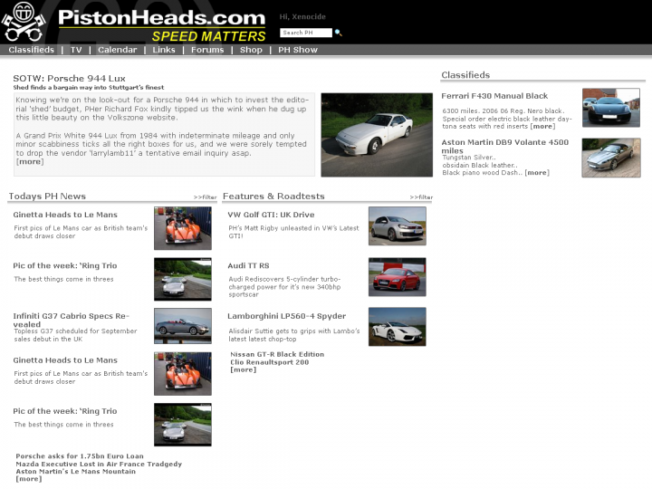 Design Frontpage Pistonheads