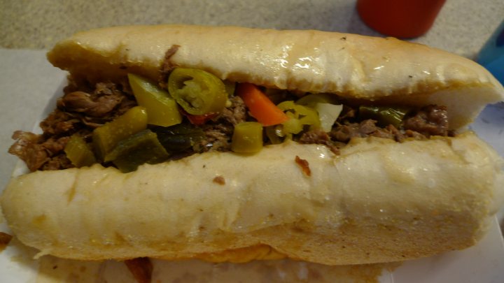 The italian beef sandwich from mr-d's_shish-kabob.