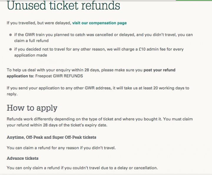 unused rail ticket refunds - Page 1 - Boats, Planes & Trains - PistonHeads