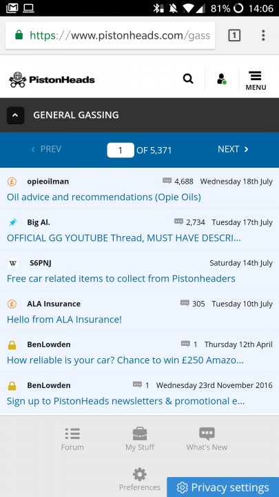 Privacy settings - Page 9 - Website Feedback - PistonHeads