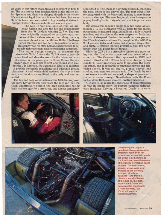 Great Drive in the Jaguar XJR-15 - Page 5 - Jaguar - PistonHeads - This image is a page from what appears to be a newspaper article or a car enthusiast magazine featuring a custom-designed, motorized treadmill situated inside a compact car. The car's interior is visible, revealing the engine and the driving controls with the treadmill integrated underneath the steering wheel. The page discusses the rebellious nature of the installation, suggesting it's a one-of-a-kind piece of equipment for health-freaks or a private exhibition curiosity attractor. Public sentiment towards such a unique innovation fluctuates, with some people being fascinated and others tentatively dismissive,beit acknowledging a certain level of creativity. The image encapsulates the essence of the article, which seems to explore the idea of personal innovation, fitness, and the blurring of boundaries between our daily commutes and our leisure time.