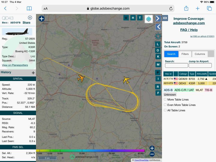 Cool things seen on FlightRadar - Page 253 - Boats, Planes & Trains - PistonHeads UK