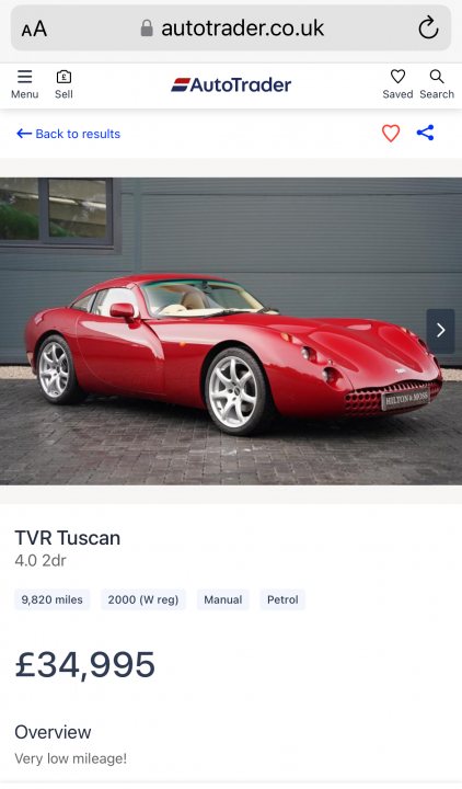 2000 Tuscan 4.0L 10k miles from new £35k - Page 1 - Tuscan - PistonHeads UK