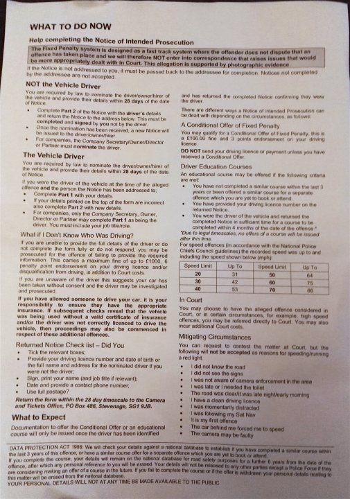 Speeding Notice but confused - Page 1 - Speed, Plod & the Law - PistonHeads - The image displays a printed page from a driver's handbook, focusing on instructions on what to do in the event of an accident for the domestic market. The page is predominantly black with white text, and tables are presented on how to correctly move vehicles from the collision site, depending on the type of accident. The text emphasizes the importance of avoiding panic and following a systematic approach to report the accident and move the vehicles in a safe and timely manner. The layout includes headings such as "THE FIVE MINUTES," "What to do?" and "RETURNING TO YOUR VEHICLE," accompanied by instructions and procedures. The page layout suggests this is a driver manual page.