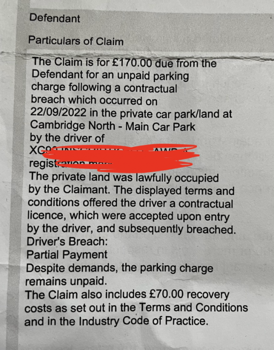 NCP Claim Form / CCJ / advice needed - Page 1 - Speed, Plod & the Law - PistonHeads UK