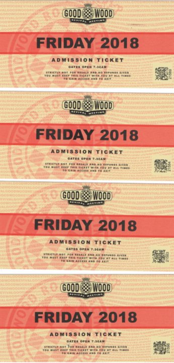 The Official 2018 Revival Ticket thread, Wanted & for Sale - Page 6 - Goodwood Events - PistonHeads