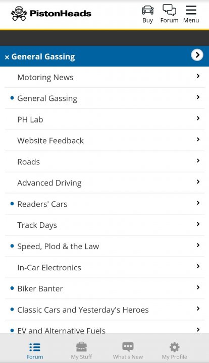 Search option gone on mobile?  - Page 1 - Website Feedback - PistonHeads