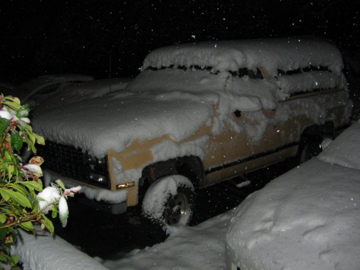 Snowfall Car Snowy Snow Covered