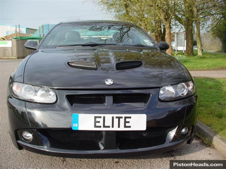 These pictures make my teeth itch - Page 10 - The Lounge - PistonHeads - The image features a black car parked on grass. The car has a prominent front grille and is adorned with a blue and white license plate with the word "ELITE." It appears to be a two-door model with sleek and modern styling. There are buildings and a fence in the background, suggesting a residential or commercial area. The quality of the image is somewhat grainy, indicating either a lower resolution picture or possibly motor noise, a common issue when photographing vehicles.