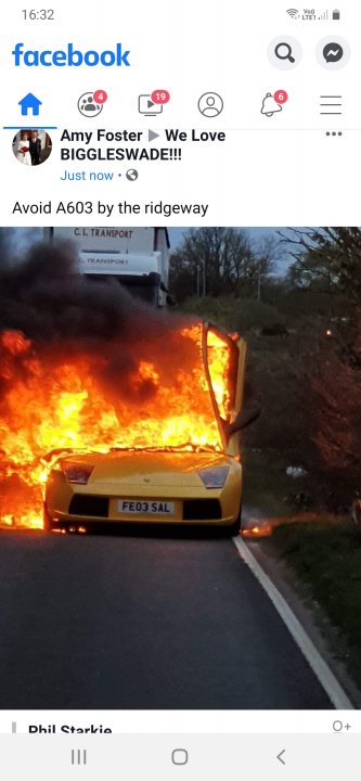 Hope the owner ok. Lambo fire near Sandy - Page 1 - Herts, Beds, Bucks & Cambs - PistonHeads