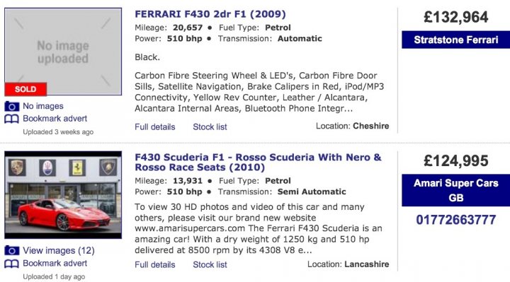 F430 Market Watch - Page 1 - Supercar General - PistonHeads