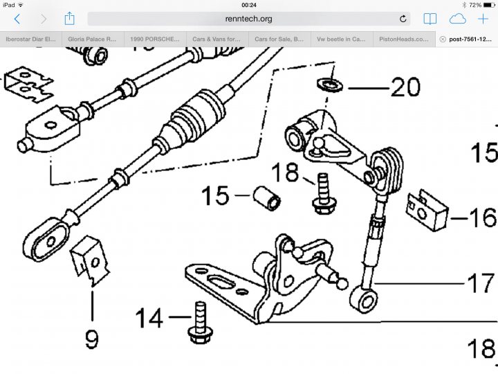 First Porsche...couple of little faults... - Page 1 - Boxster/Cayman - PistonHeads - The image displays an exploded view diagram of mechanical components, commonly found in vehicle maintenance manuals. This diagram features an array of car parts shown in a separate view for easier assembly or repair. The components are labeled with numbers indicating their correspondences to the diagram. The diagram appears to be specifically for cars, with the parts including a sensor, coil, ring gear, and a coupling. The components are represented in a combination of black and white with some areas highlighted in color.