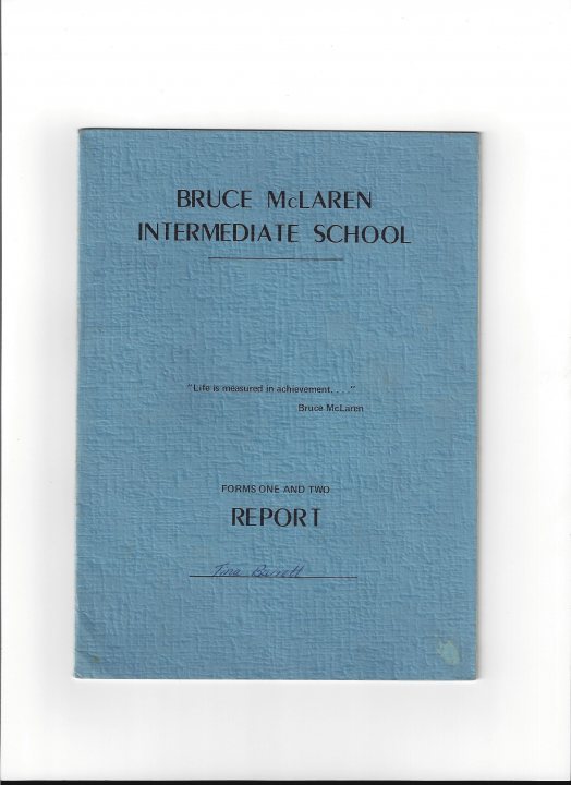 Turns out the wife went to a super cool school! - Page 1 - McLaren - PistonHeads - The image shows a photograph of a textbook or treatise cover with notes indicating marginalia suggestive of highlighted or emphasized sections. The title of the book is emblazoned at the top in bold white letters against a blue background. Below the title, the author's name "Bruce MacLean" is prominent in a larger font size than the book's title. The book appears to be an academic work related to education or sports medicine, as suggested by the terms "Intermediate School" and "Report I." On the lower part of the cover, there's a section marked "Relevant Papers Held" with handwritten identifications of papers, indicating an annotated or personalized approach to this academic publication. The text is predominantly white and black, contrasting with the blue cover, which suggests the book may be designed to be used in both color and monochrome contexts.