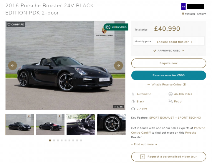 Boxster 981 Black Edition - Page 3 - Readers' Cars - PistonHeads UK