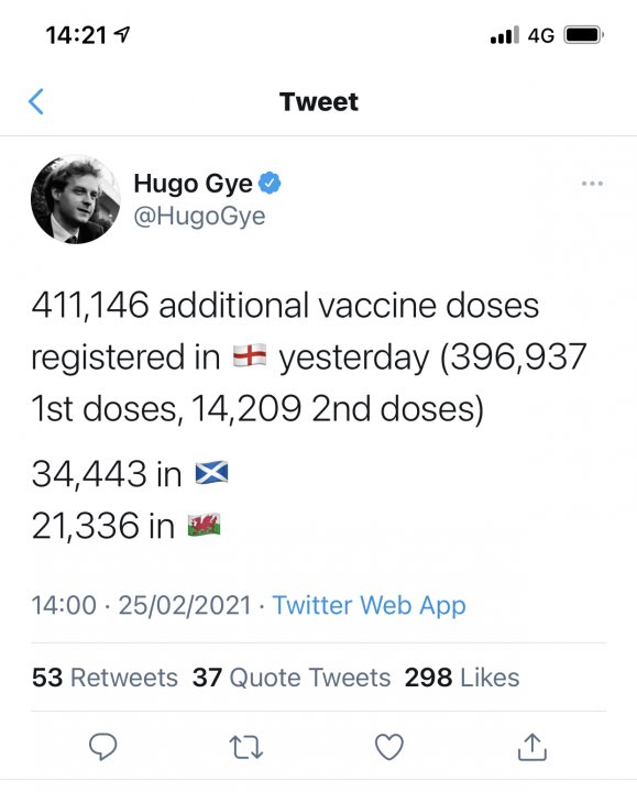 How many have been vaccinated so far?  - Page 177 - News, Politics & Economics - PistonHeads UK