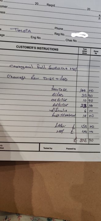 Expensive bill for service and disc/pad change - Page 1 - Home Mechanics - PistonHeads