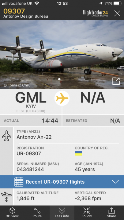 Cool things seen on FlightRadar - Page 72 - Boats, Planes & Trains - PistonHeads