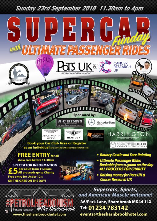 Supercar fun day Sharnbrook hotel - Page 1 - Herts, Beds, Bucks & Cambs - PistonHeads