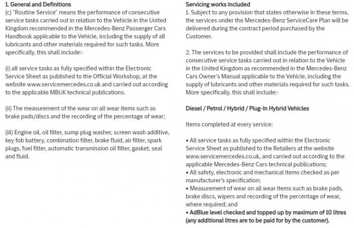 New T&C's for Serviceplan - Page 1 - Mercedes - PistonHeads UK