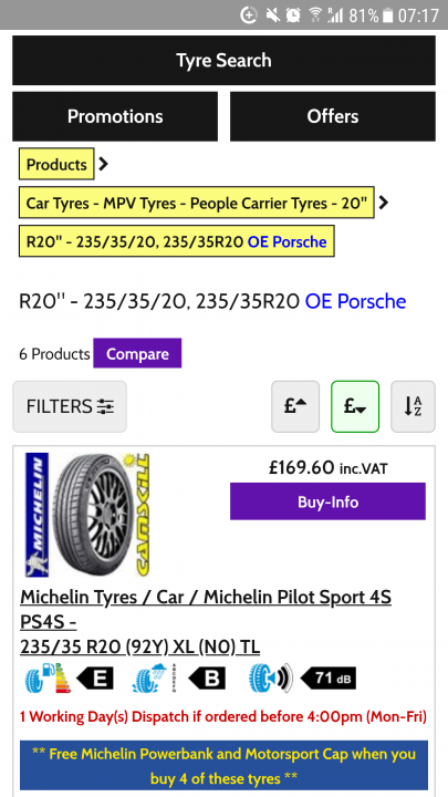 4 x 20" Michelin PS4S "N0" marked for £835 - Page 1 - Boxster/Cayman - PistonHeads