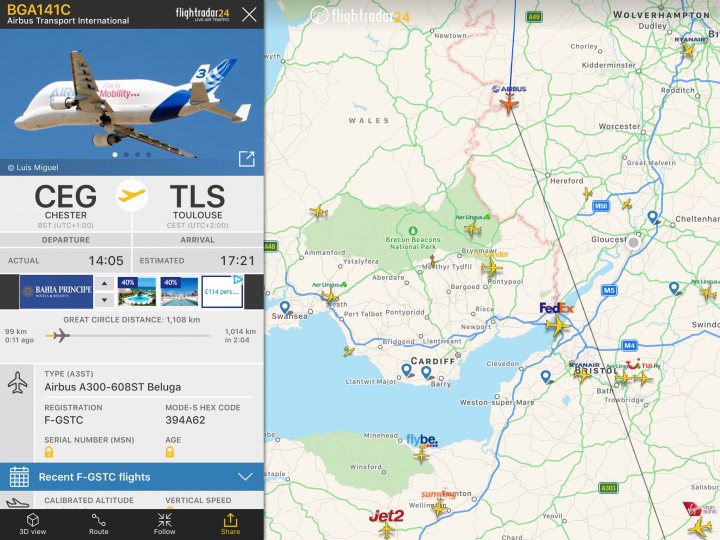 Cool things seen on FlightRadar - Page 32 - Boats, Planes & Trains - PistonHeads