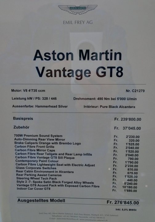 The GT8! Carbon fibre bodied £200K 440BHP 7 Speed V8.  - Page 61 - Aston Martin - PistonHeads