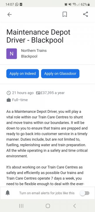 Trainee train drivers wanted..... - Page 52 - Jobs & Employment Matters - PistonHeads UK