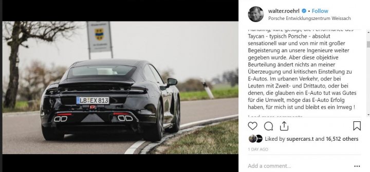 Walter drives the Taycan - Page 1 - Porsche General - PistonHeads