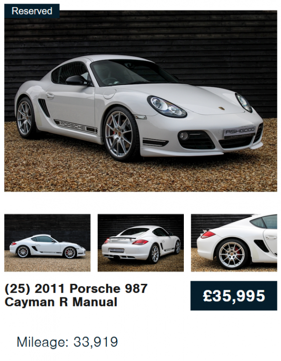 Cayman R Chat - Page 269 - Boxster/Cayman - PistonHeads